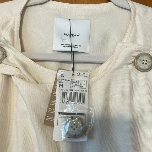 Mango NWT DOUBLE-BREASTED TRENCH COAT dress - Picture 3 of 4